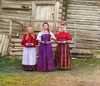 Russian Peasant Girls, 1909, from the Prokudin-Gorskii Collection, Library of Congress